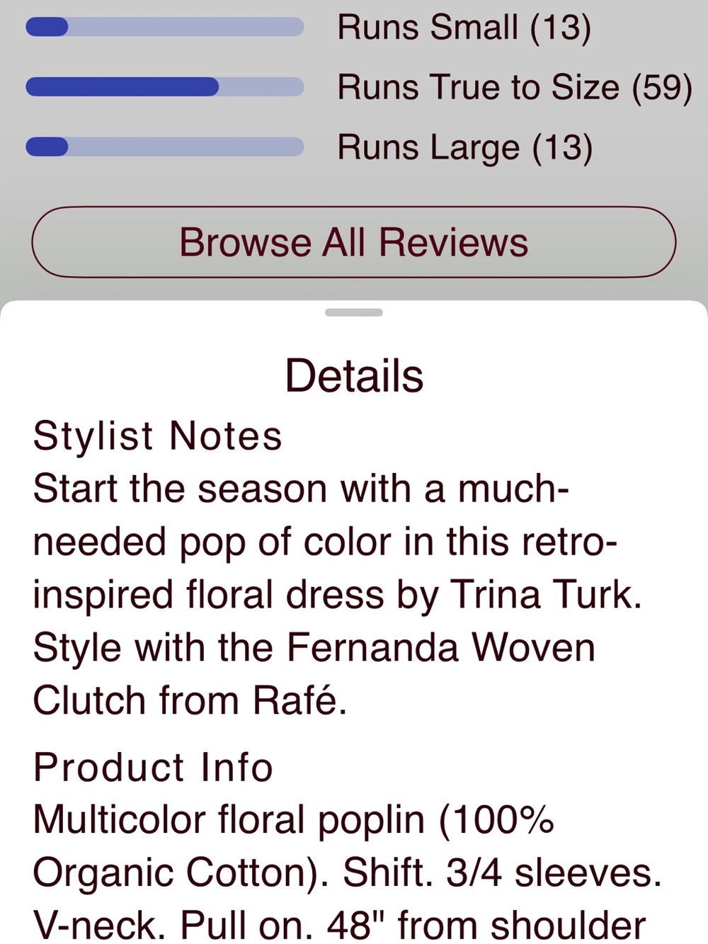 Trina Turk Multicolor (blue, purple, cream) Retro-Inspired Floral Dress - Picture 7 of 7